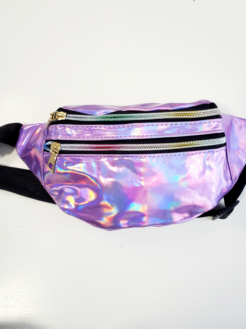 Iridescent Purple Holographic Fanny Pack